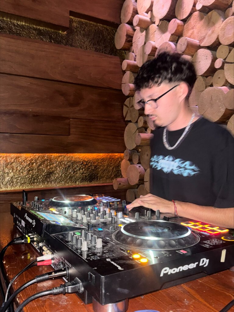 Niko DJing a night set in Los Angeles